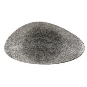 Raku Quartz Black - Triangle Chefs Plate - 35 X 19Cm (Pack Of 6)