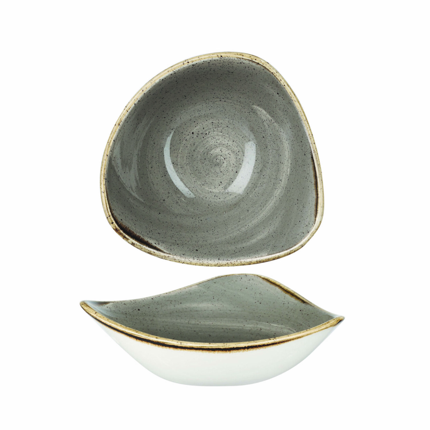 Peppercorn Grey - Triangle Bowl 15.3Cm (Pack Of 12)