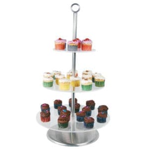 Cake Stand Clear Plastic - 3 Tier 340 X 285 X 190mm