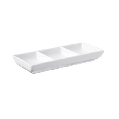 3 Div. Condiment Dish - 18Cm (Pack Of 24)