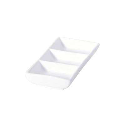 Rect. 3-Divided Dish - 17Cm (Pack Of 6)