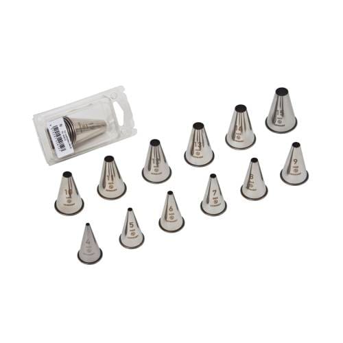 Nozzle Set S/Steel - Plain 12 Piece
