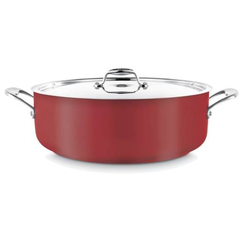 Pot (Red )Low Casserole 8.9L W/Lid