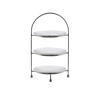 Tea Cake Stand 3 Tier - 18/10 S/Steel (27Cm Plates Not Included) L256 X W256 X H421mm