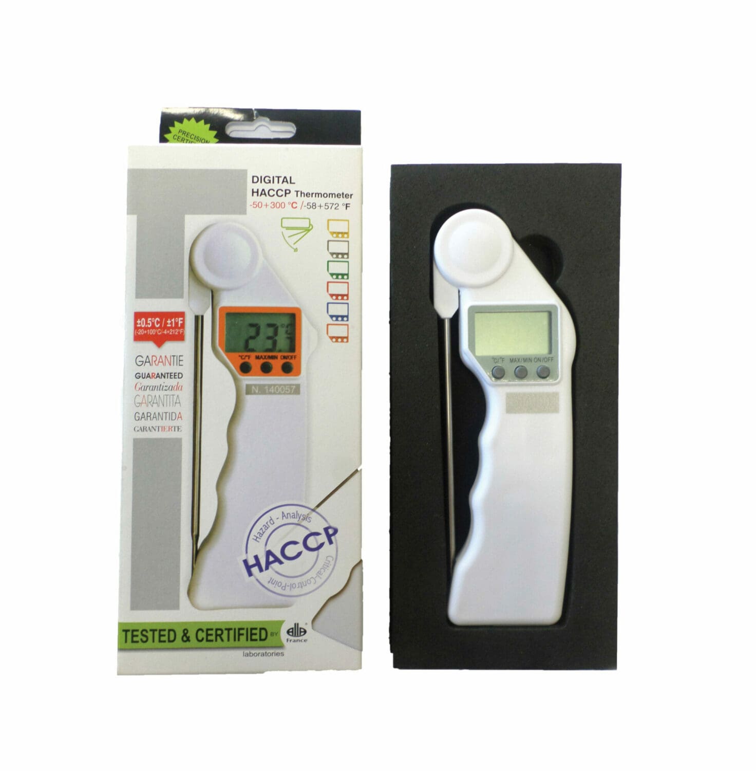 THERMOMETER DIGITAL HACCP WITH ROTARY PROBE -50°C to 300°C HACCP DIGITAL THERMOMETER WITH ROTARY PROBE