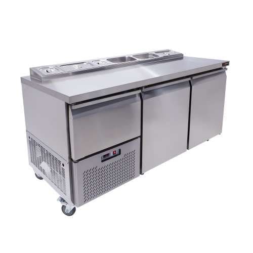 UNDERBAR FRIDGES PIZZA TOP SOLID DOOR 2 AND HALF DOOR