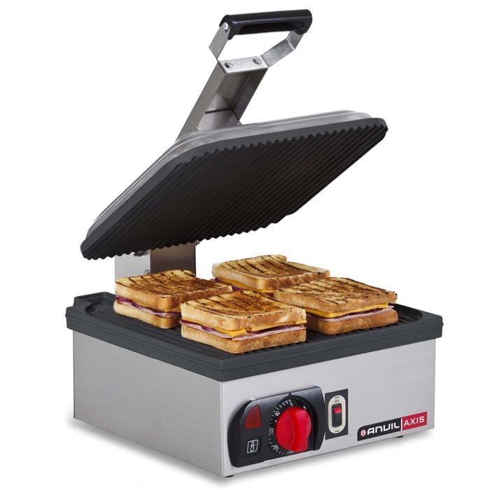 9 Slice ribbed plate non-stick panini toaster
