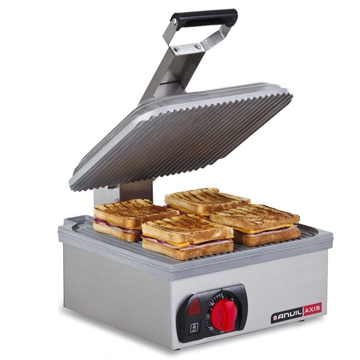 9 Slice ribbed plate panini toaster
