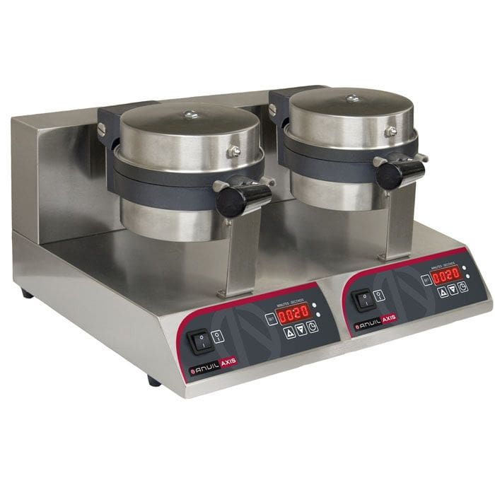 Double plate belgian waffle baker