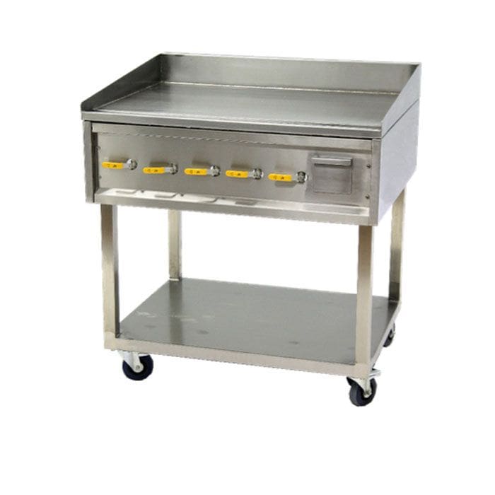 Gas flat top griddle (flat plate)floor standing - 600 mm