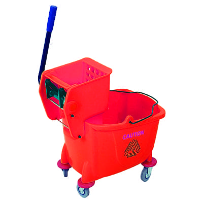Plastic Bucket & Wringer - (Red) 36 Lt