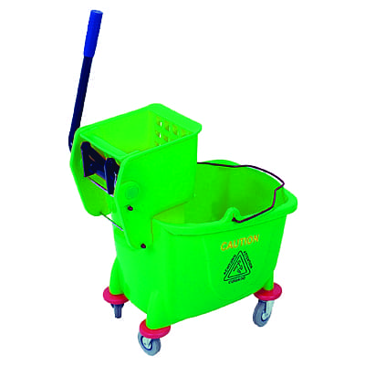 Plastic Bucket & Wringer - (Green) 36 Lt