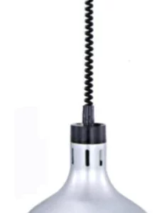 Big Silver Hanging Hot Light With Retractable reel Excl Globe