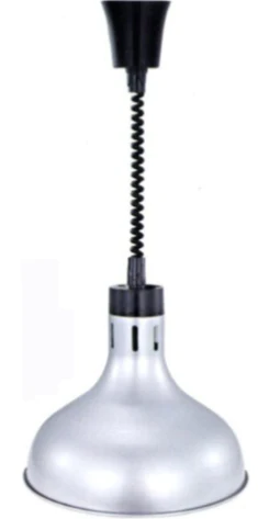 Big Silver Hanging Hot Light With Retractable reel Excl Globe