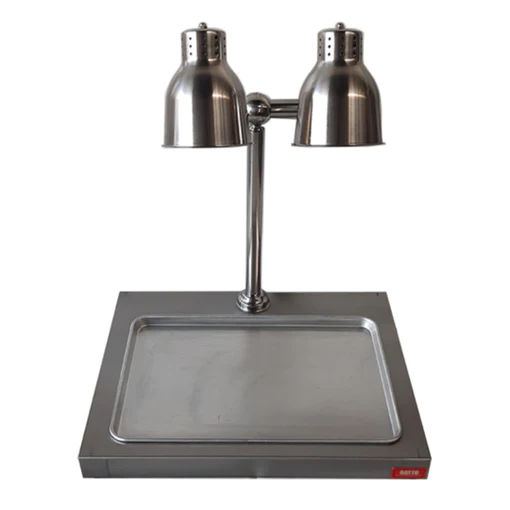 Carvery Unit With Double Overhead Light & Removable Base Excl Globe