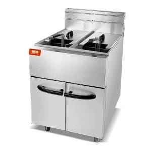 2 x 20Lt Gas Floor Standing Fryer Includes 2 Baskets