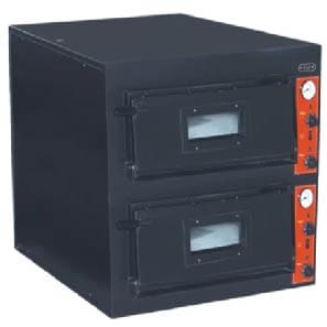 Double Deck Pizza Oven With Ceramic Floors 4 Pizzas Per Deck 8 Pizzas Total