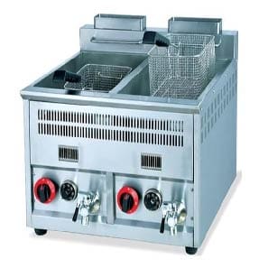 2 x 12Lt Table Top Gas Fryer ( Now With Safety Device )