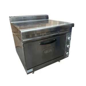 Solid Top 2 Plate Stove With Electric Oven 900 x 1000 x 840MM