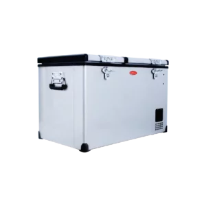 66L Dual Compartment Stainless Steel Fridge/Freezer AC/DC