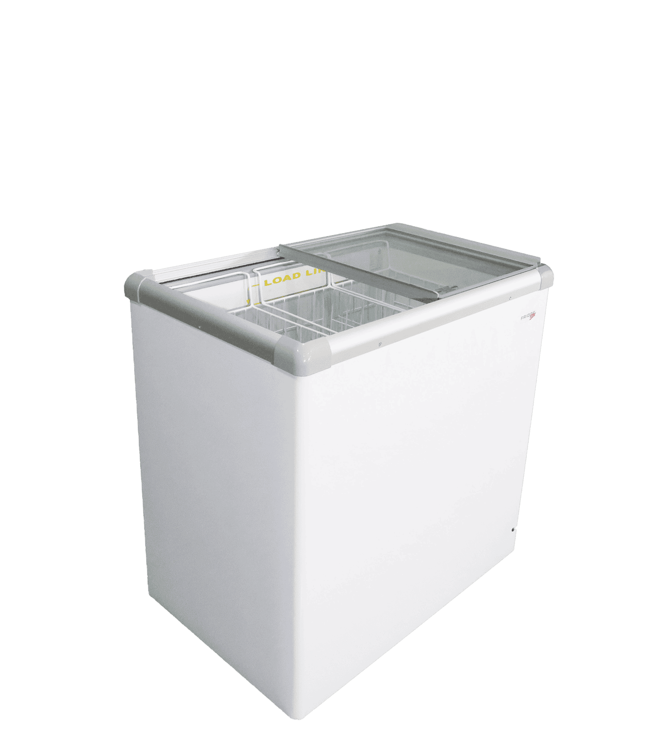 Flat Top Freezer Two Sliding Glass Lids R660A Castor T/Stat 205Lt
