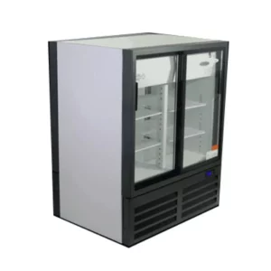 Fast Lane Cooler Sliding Double Sided Door R290 LED Lights EMS