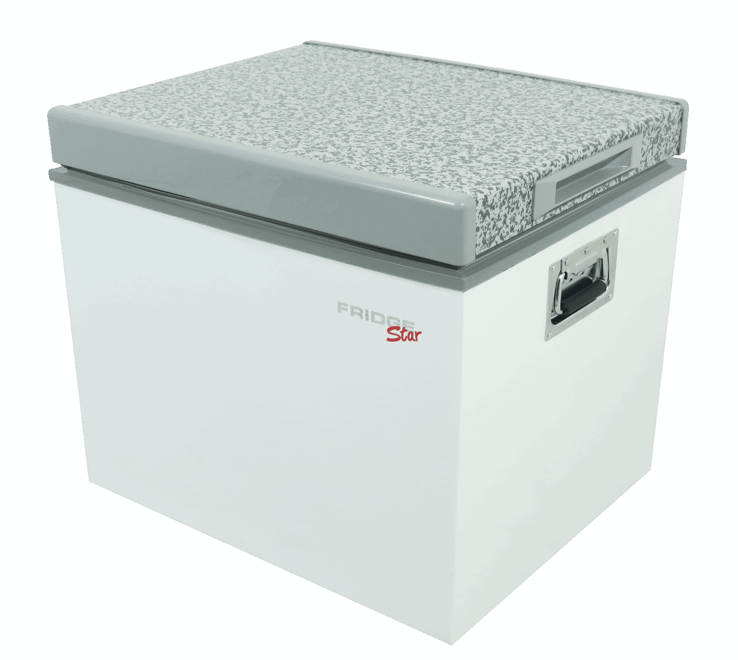 49lt Cooler Box Granite Lid Spring Loaded Stainless Steel Handles