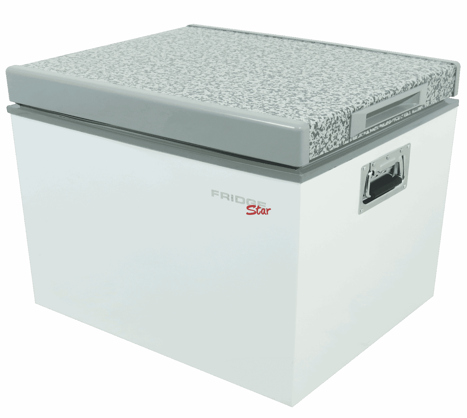 78lt Cooler Box Granite Lid Spring Loaded Stainless Steel Handles