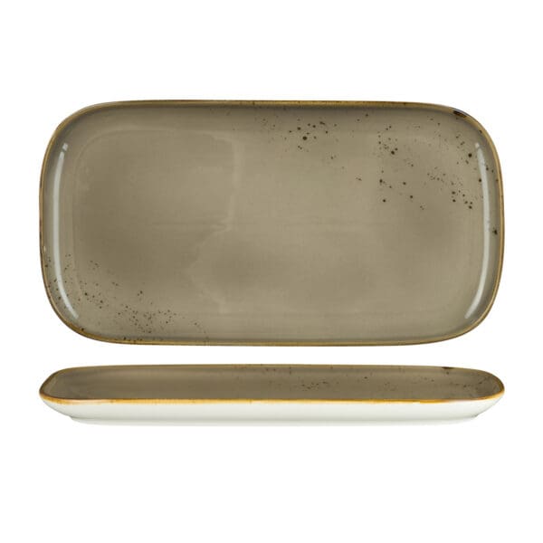 FYNBOS - MOUNTAIN GREY - RECTANGULAR PLATE - 35.5CM X 18.5CM (Pack Of 4)