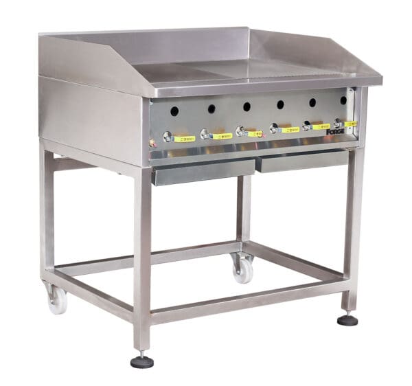 Heavy Duty Half Solid/Ribbed Top Griller Gas 900