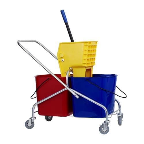 Plastic Bucket & Wringer - (Blue) 36 Lt