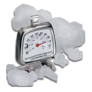 THERMOMETER FRIDGE / FREEZER -30°C to +30°C - S/STEEL THERMOMETER